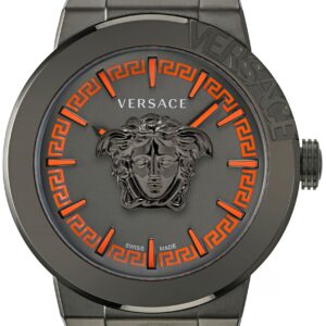 Versace Medusa Infinite VE7E00723, Herrenuhr, 43 mm EdelstahLadegerätehäuse in Gunmetal, Quarzwerk, Saphirglas, wasserdicht bis 50 m, OVP | Zustand: Neu