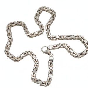 Königskette 925 Silber 244g, Massives Königsarmband aus 925er Sterlingsilber mit Karabinerverschluss, aufwendige Flechttechnik. | Zustand: Sehr Gut
