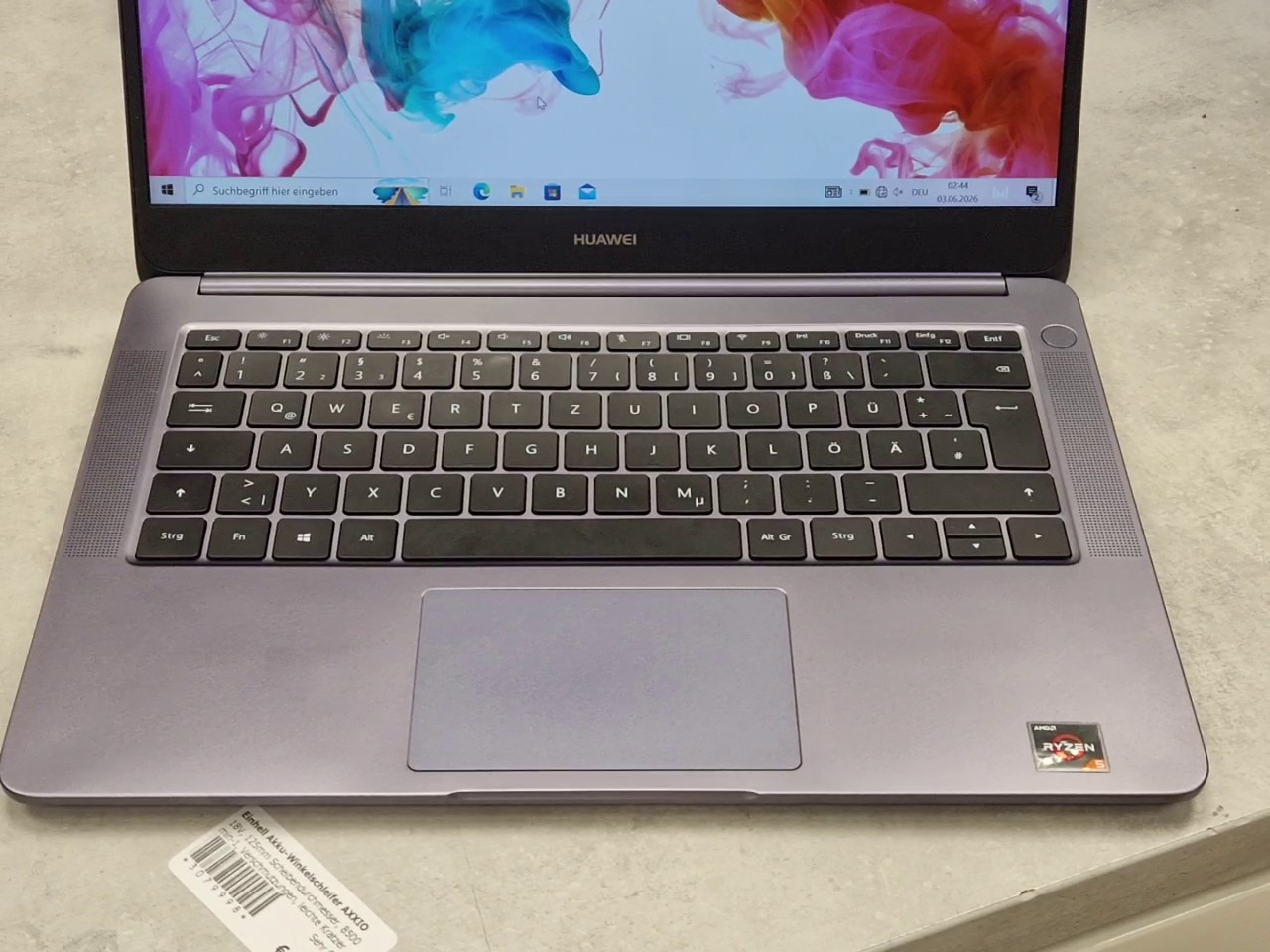 Huawei MateBook D 14 (2018), Mystic Silver, AMD Ryzen 5 2500U, 8GB RAM, Radeon Vega 8 Mobile Gfx, 14 Zoll Full HD IPS Display | Zustand: Sehr Gut