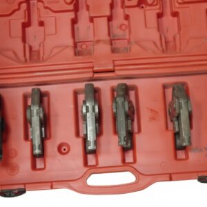 Rothenberger & Valsir Pressbacken-Set, Set mit M18, M22, M35 (Rothenberger) und U40 (Valsir) Pressbacken inkl. Kunststoff-Tragekoffer | Zustand: Gut