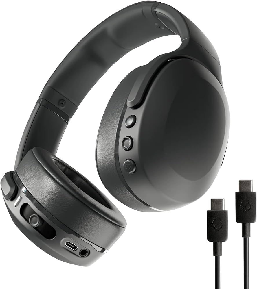 Skullcandy Crusher Evo Schwarz, Kabellose Over-Ear-Kopfhörer mit einstellbarem Sensory Bass, 40 Std. Akkulaufzeit und Tile-Suche. | Zustand: Gut
