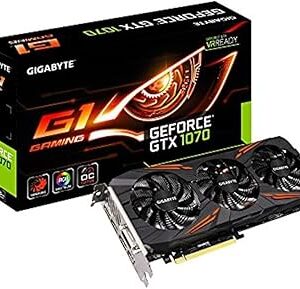 Gigabyte GeForce GTX 1070 G1 Gaming 8G, 8GB GDDR5, Windforce 3X Kühler mit 3 Lüftern, RGB-Beleuchtung, Anschlüsse: 3x DP, HDMI, DVI-D | Zustand: Neu