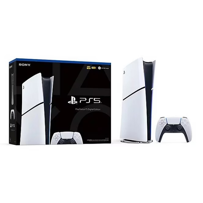 Sony PlayStation 5 Slim Digital Edition, 1TB SSD, Farbe: Weiß, Modell ohne Disc-Laufwerk, originalverpackt. | Zustand: Neu | Farbe: schwarz – Bild 2