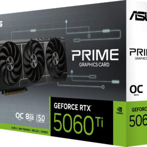 ASUS Prime GeForce RTX 5060 Ti OC 8GB, Grafikkarte mit 8GB GDDR7, Triple-Fan-Kühlung, PCIe 5.0, 1x HDMI 2.1, 3x DisplayPort 2.1 | Zustand: Neu