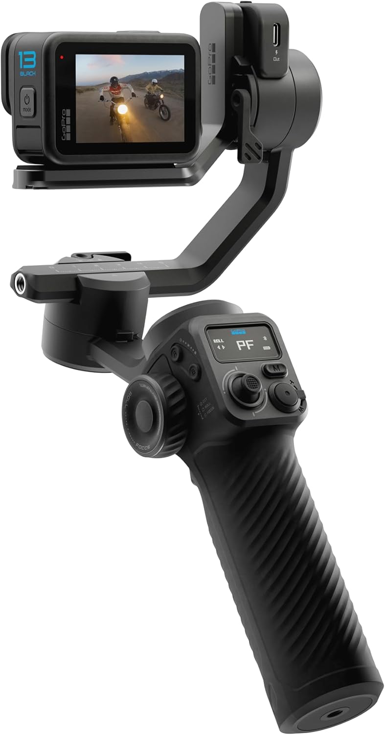 GoPro 3-Achsen-Gimbal-Stabilisator, Vielseitiger Gimbal für GoPro Action-Cams und Smartphones, inkl. Stativ, Tasche und Zubehör. | Zustand: Neu