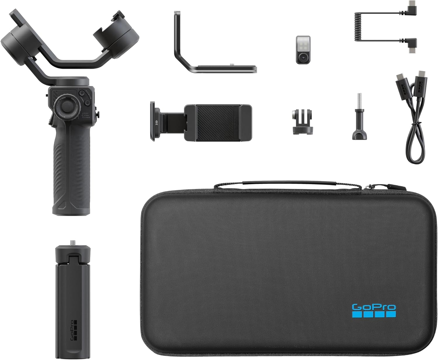GoPro 3-Achsen-Gimbal-Stabilisator, Vielseitiger Gimbal für GoPro Action-Cams und Smartphones, inkl. Stativ, Tasche und Zubehör. | Zustand: Neu – Bild 3