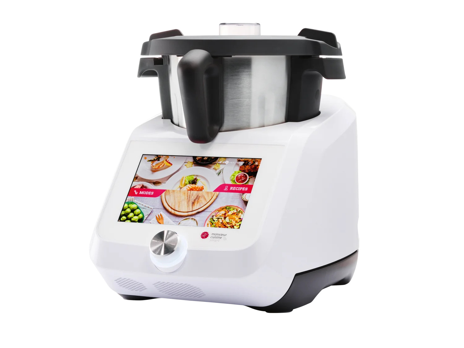 Silvercrest Monsieur Cuisine Smart SKMS 1200, Küchenmaschine mit Kochfunktion, 8 Zoll Touch-Display, WLAN, 3 Liter Mixbehälter, weiß | Zustand: Neu