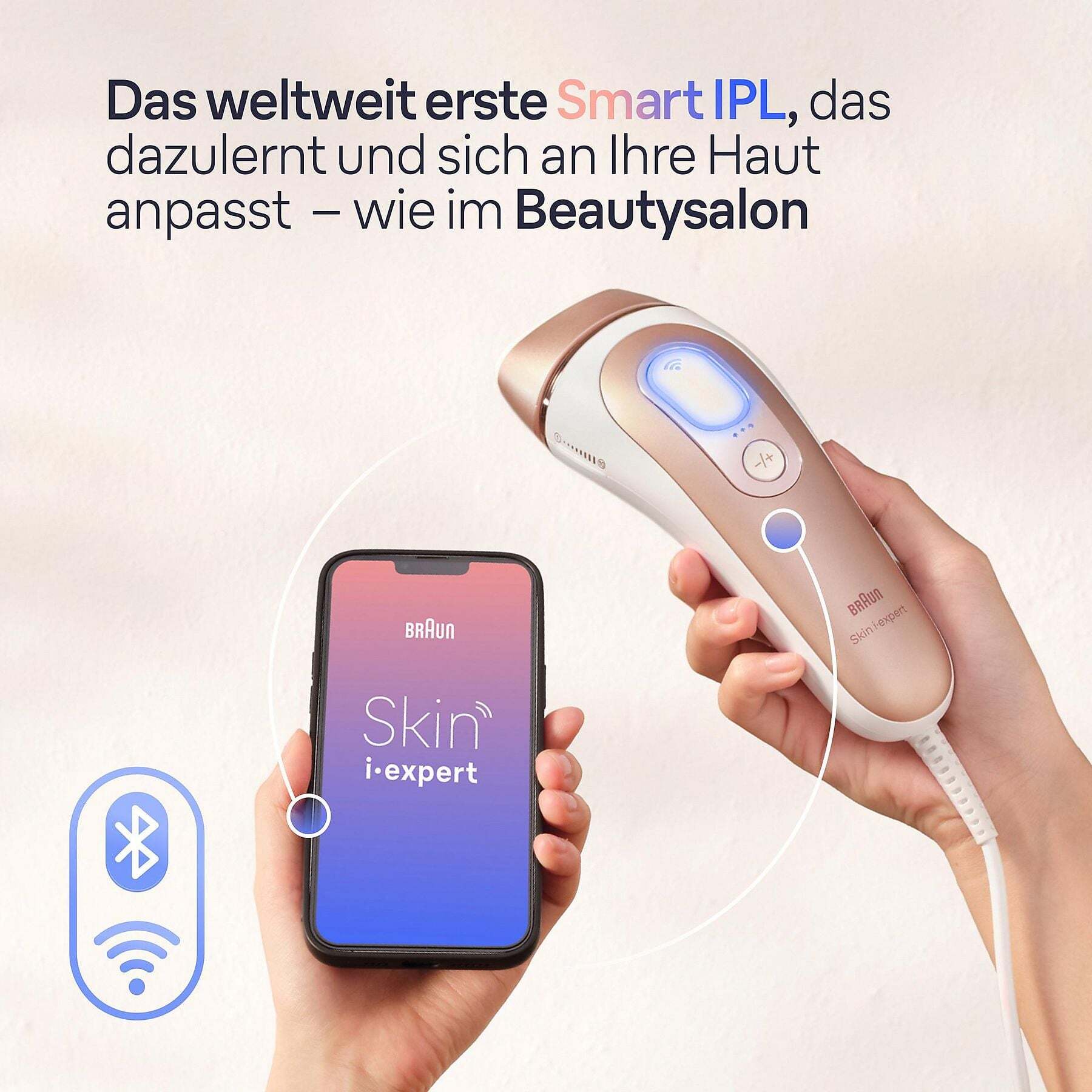 Braun Skin i.expert PL7253 Weiß/Roségold, Smartes IPL-Haarentfernungssystem mit App-Anbindung, Echtzeit-Feedback, 3 Aufsätzen und Tasche. | Zustand: Neu – Bild 5