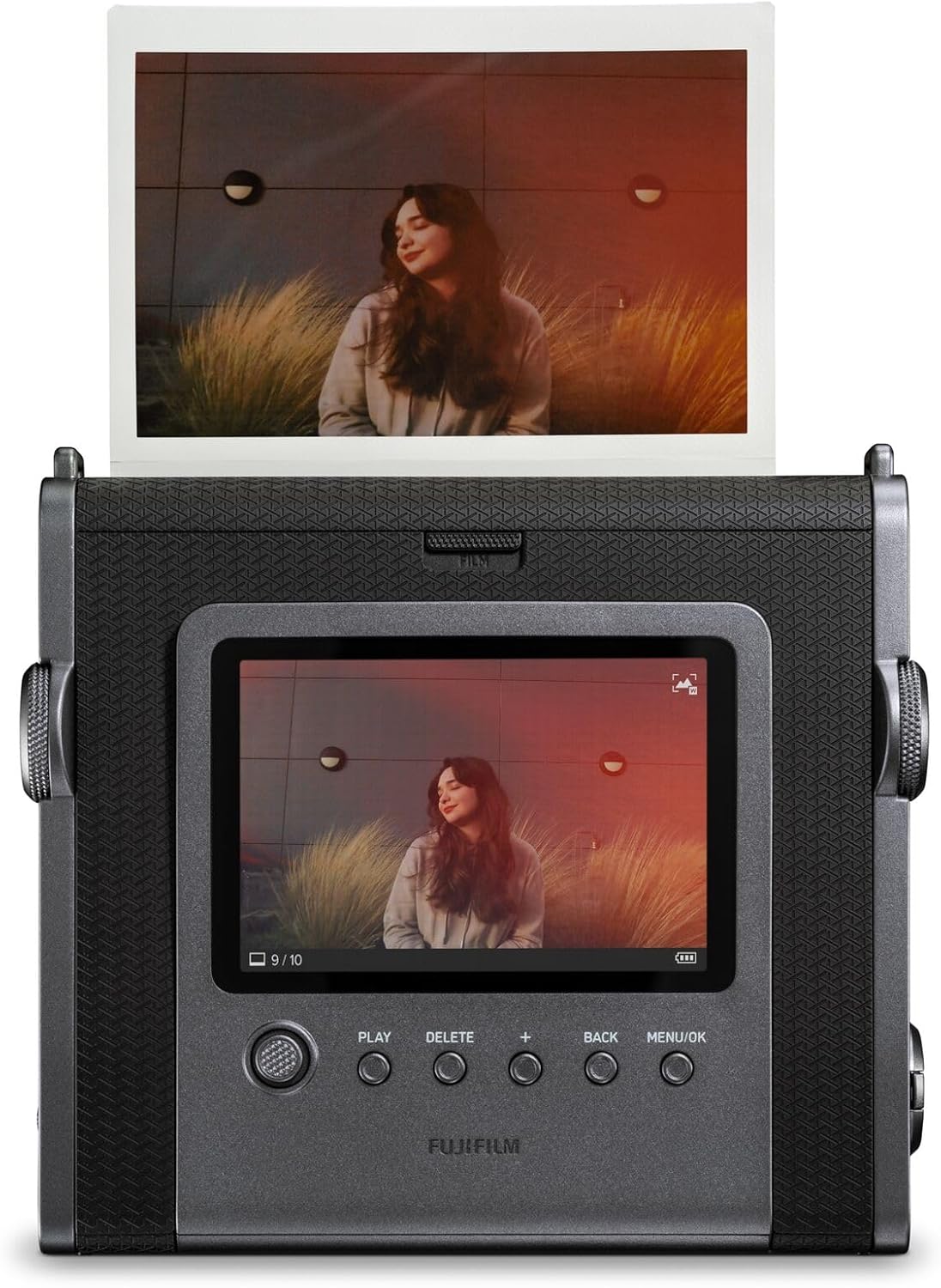 Fujifilm Instax Wide Evo Black, Digitale Hybrid-Sofortbildkamera für Instax WIDE Film, 16mm Weitwinkelobjektiv, 10 Objektiv- & Filmeffekte, USB-C, Bluetooth-App-Anbindung. | Zustand: Neu – Bild 3