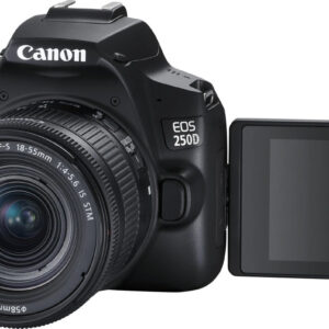 Canon EOS 250D mit EF-S 18-55mm IS STM, DSLR-Kamera, schwarz, inkl. originalem Ladegerät und 1 Akku. | Zustand: Sehr Gut
