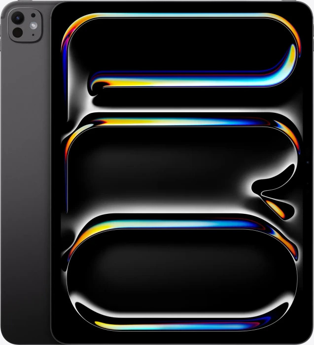 Apple iPad Pro 13 (M4, 2024) Wi-Fi, 256 GB, Space Schwarz, inkl. Apple Smart Folio, Batteriezustand 91%, Dellen am Gehäuserand, Auf dem Display gibts keine Kratzer | Zustand: Gut
