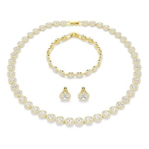 Swarovski Una Angelic Set Goldfarben, Schmuckset bestehend aus Halskette, Armband und Ohrsteckern, inklusive Verpackung und Rechnung. | Zustand: Neu