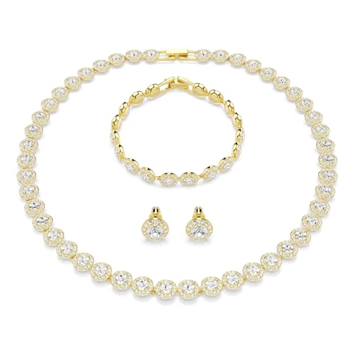 Swarovski Una Angelic Set Goldfarben, Schmuckset bestehend aus Halskette, Armband und Ohrsteckern, inklusive Verpackung und Rechnung. | Zustand: Neu