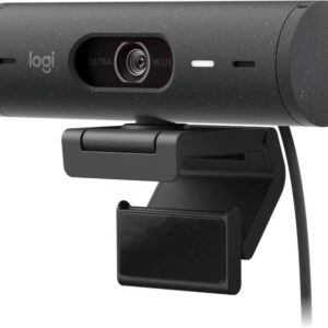 Logitech Brio 500 Webcam Grafit, Full HD 1080p, USB-C, mit integrierter Abdeckblende und Originalverpackung | Zustand: Sehr Gut