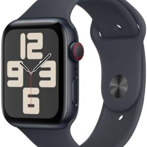 Apple Watch SE (2. Gen.) 44 mm GPS + Cellular, Aluminiumgehäuse, Akkukapazität 100 %, inkl. Sportarmband | Zustand: Sehr Gut