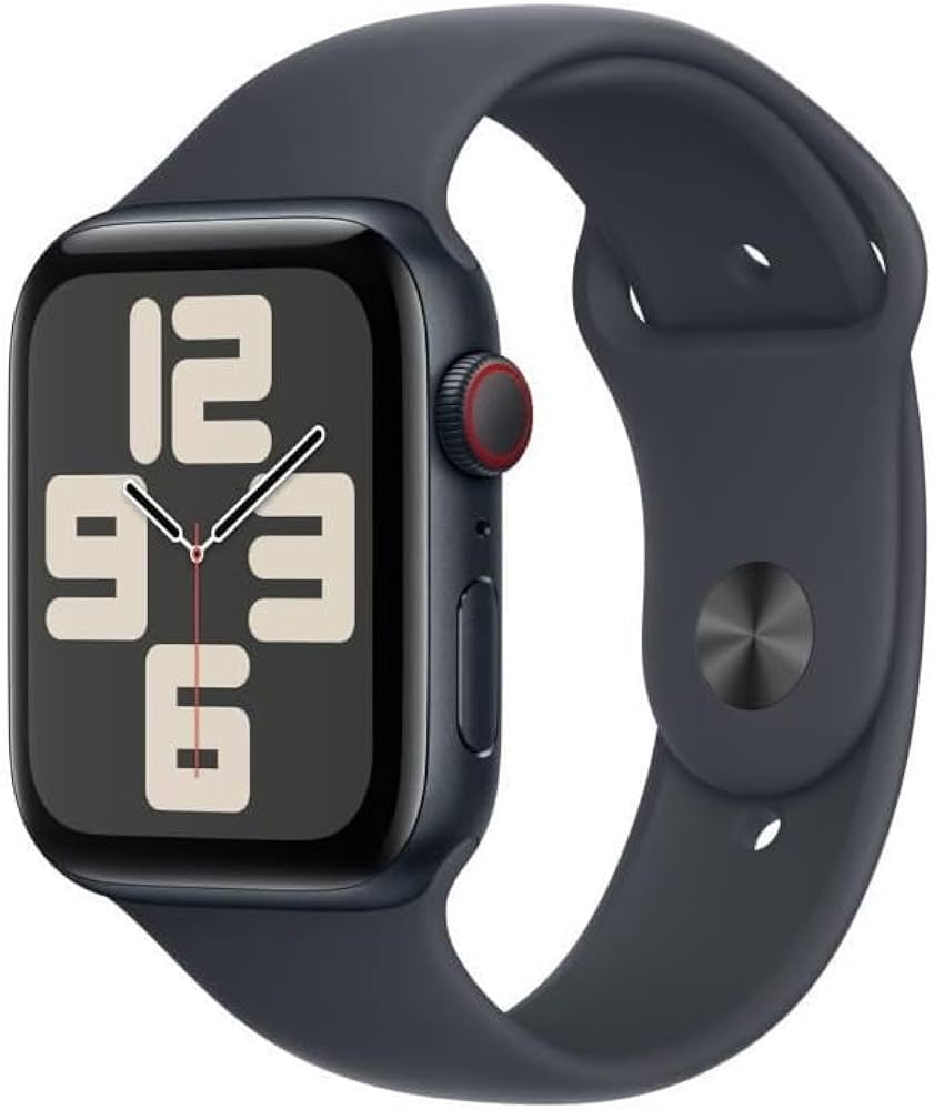 Apple Watch SE (2. Gen.) 44 mm GPS + Cellular, Aluminiumgehäuse, Akkukapazität 100 %, inkl. Sportarmband | Zustand: Sehr Gut