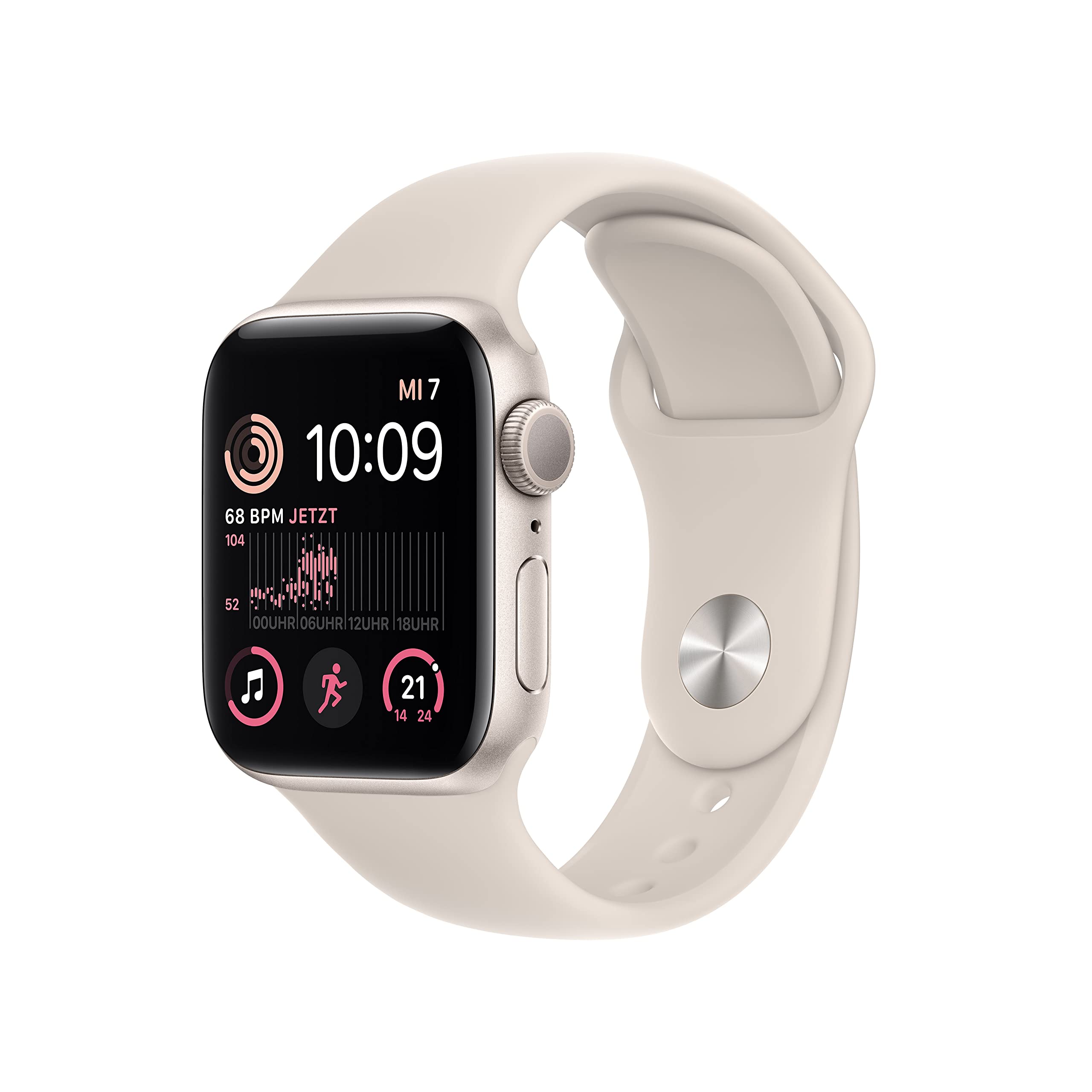 Apple Watch SE (2. Gen) 2022 40mm Polarstern, GPS, Aluminiumgehäuse, Sportarmband S | M Polarstern, OVP, Apple Garantie bis 05.10.2026 | Zustand: Sehr Gut