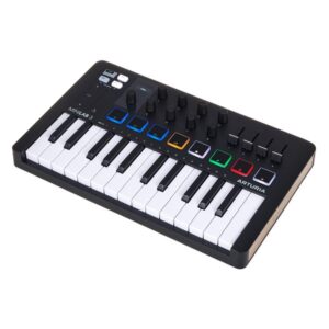 Arturia MiniLab 3 Schwarz, Kompakter USB-MIDI-Controller mit 25 Tasten, 8 Pads, inkl. Originalverpackung (OVP) | Zustand: Sehr Gut