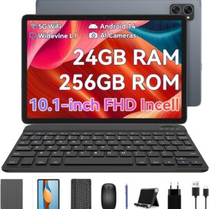 BESTTAB A20 10.1 Zoll Tablet Grau, 2-in-1 Android 14 Tablet, Octa-Core, 24GB RAM (8GB+16GB), 256GB ROM, 5000mAh, inkl. Zubehör-Set | Zustand: Sehr Gut