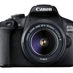 Canon EOS 2000D mit EF-S 18-55mm III, Digitale Spiegelreflexkamera inklusive Objektiv, Akkuladegerät und Trageriemen. | Zustand: Sehr Gut