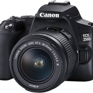 Canon EOS 250D mit EF-S 18-55mm III, Schwarz, Digitale Spiegelreflexkamera, inkl. 1x Akku, ohne Ladegerät, gebrauchter Zustand | Zustand: Gut