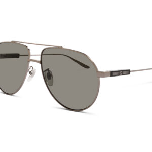 Gucci GG1311S 001 Silber, Elegante Herren-Sonnenbrille in Pilot-Form mit grauem Glas, Vollrand aus Metall, Größe 61 mm. | Zustand: Sehr Gut
