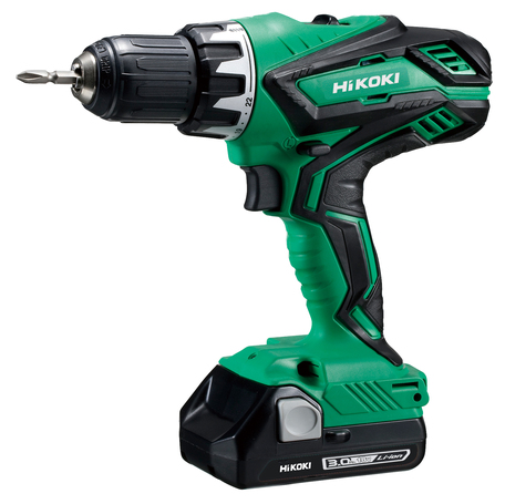 HiKOKI DS18DJL Akku-Bohrschrauber, 18V, inkl. 2 Akkus 1,5Ah, Ladegerät und umfangreichem Bit- und Bohrersortiment im Koffer | Zustand: Wie Neu