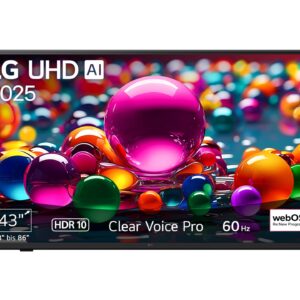 LG 43UA75006LA 4K UHD Smart TV 2025, 43 Zoll LED-Display, HDR10, 3x HDMI, WLAN, webOS, keine sichtbaren Schäden | Zustand: Sehr Gut