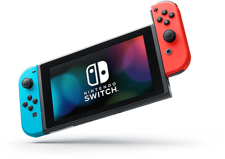 Nintendo Switch Neon-Rot/Neon-Blau OVP, Konsole inkl. Joy-Con, Netzteil, HDMI-Kabel, Halterung und Spiel Mario Kart 8 Deluxe | Zustand: Sehr Gut | Farbe: schwarz
