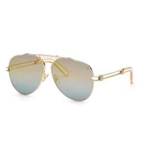 Philipp Plein SPP048M Sonnenbrille, Modell Golden Plein Seventies, inklusive Originalverpackung (OVP), neuwertiger Zustand. | Zustand: Wie Neu