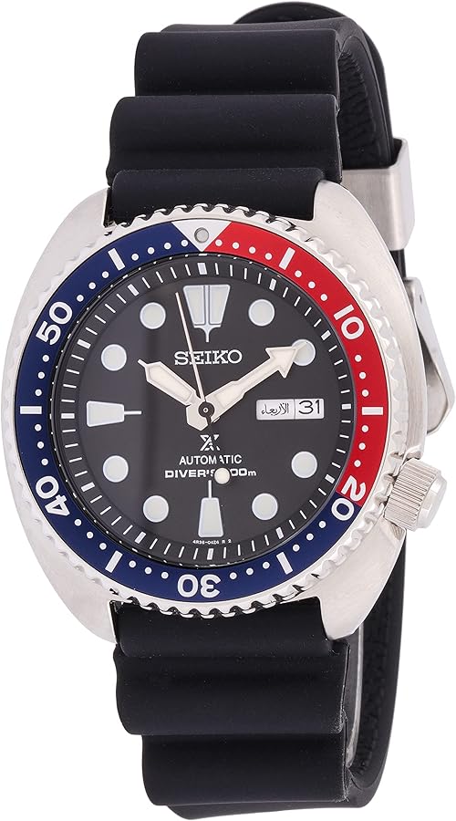Seiko Prospex Turtle SRP779 Pepsi, Automatische Taucheruhr mit 4R36-Uhrwerk, Pepsi-Lünette (Blau | Rot), schwarzes Zifferblatt, 200m. | Zustand: Sehr Gut
