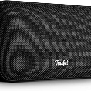 Teufel Motiv Go Bluetooth-Lautsprecher Schwarz, Mobiler Stereo-Speaker mit Dynamore-Technologie, IPX5-Strahlwasserschutz und 16h Akkulaufzeit. | Zustand: Sehr Gut