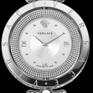 Versace Eon VE7901423 Damenuhr Silber, 34mm EdelstahLadegerätehäuse, silbernes Zifferblatt, Swiss Made Quarzwerk, 5 ATM, inkl. OVP | Zustand: Neu