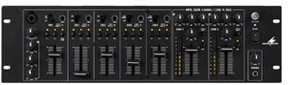 Monacor MPX-52PA Zonenmixer Schwarz, 2-Zonen-Mischer für Mehrraumbeschallung, 4 Stereo-Eingangskanäle, 19-Zoll-Rackeinbau, 3 HE. | Zustand: Sehr Gut