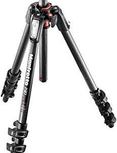 Manfrotto MT190CXPRO4 Carbon Stativ, 4-Segment-Stativ mit 90°-Mittelsäule, ohne Stativkopf, schwarz, sehr stabil und kompakt. | Zustand: Gut