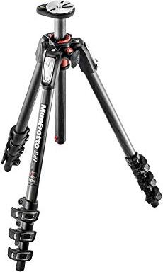 Manfrotto MT190CXPRO4 Carbon Stativ, 4-Segment-Stativ mit 90°-Mittelsäule, ohne Stativkopf, schwarz, sehr stabil und kompakt. | Zustand: Gut