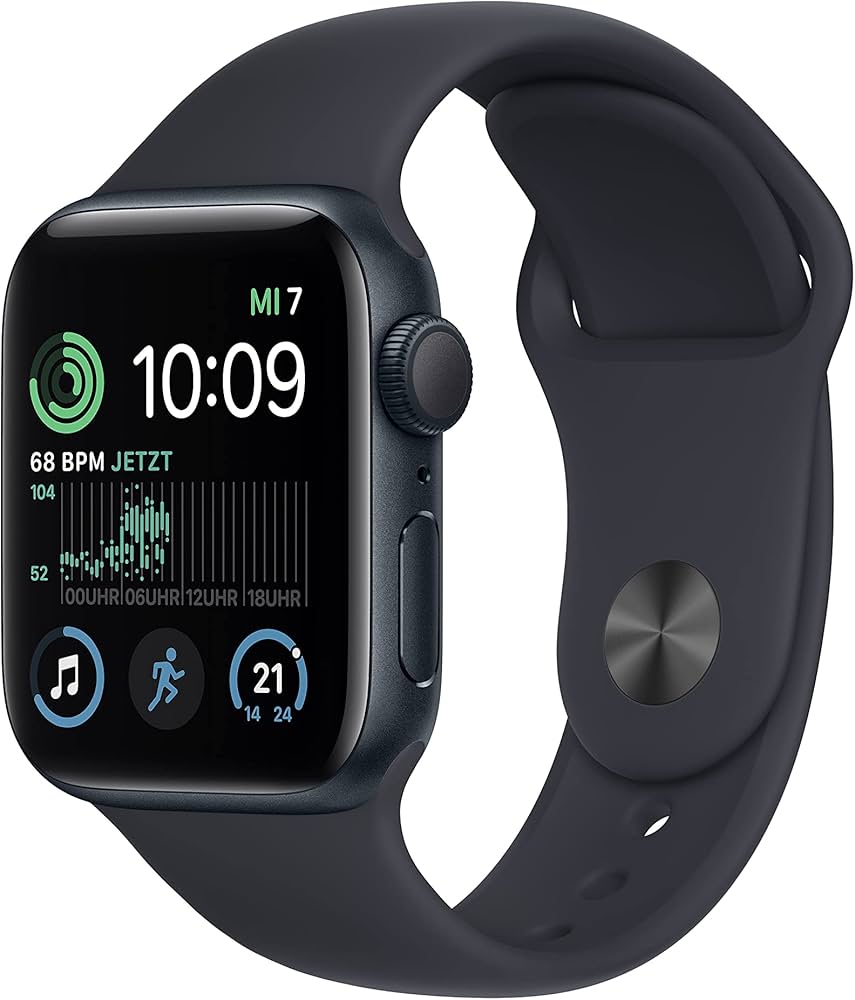 Apple Watch SE (2022) 44mm Cellular Mitternacht, GPS + Cellular, Mitternacht Sportarmband M | L, OVP. | Zustand: Sehr Gut | Farbe: schwarz