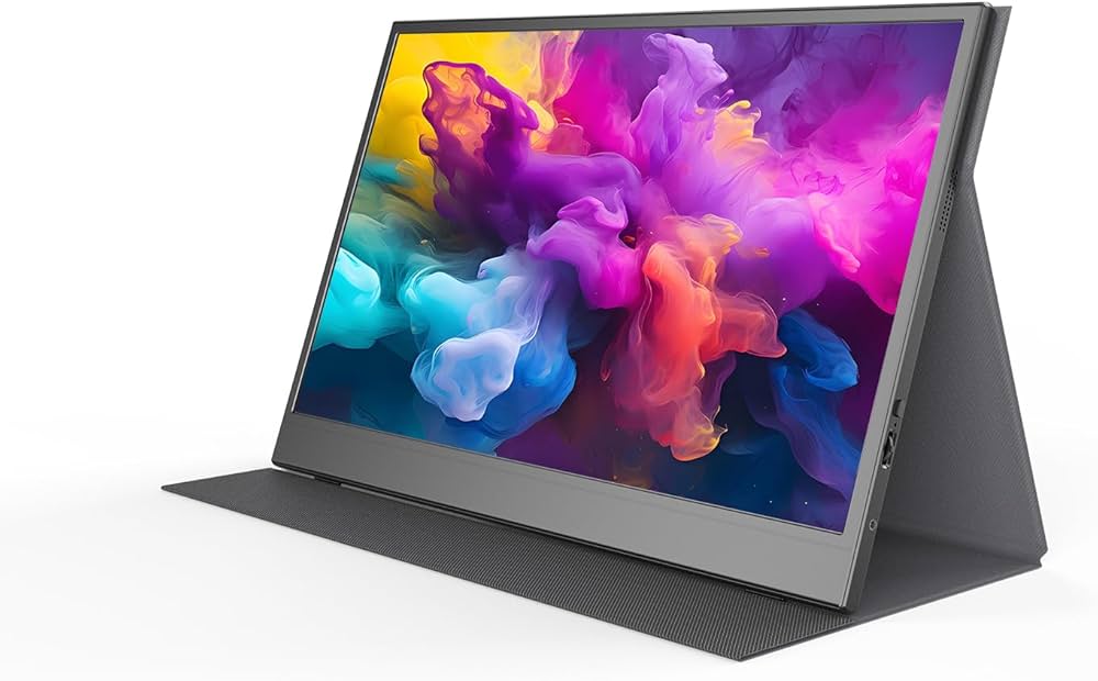 Denver PMO-15604 Portabler Monitor 15,6 Zoll, 15,6 Zoll Full-HD IPS-Display, inkl. Schutzhülle | Standfuß, Anschlüsse: Mini-HDMI, 2x USB-C, OVP | Zustand: Sehr Gut – Bild 3