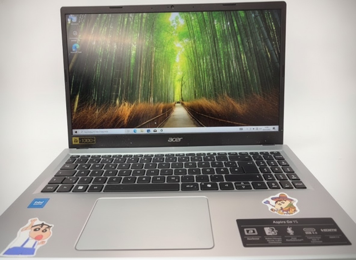 Acer Aspire Go 15 AG15-31P, Pure Silver, 15,6 Zoll FHD IPS, Intel N100, 4GB RAM, 128GB UFS, inkl. Ladegerät, Gehäusefarbe Pure Silver | Zustand: Sehr Gut