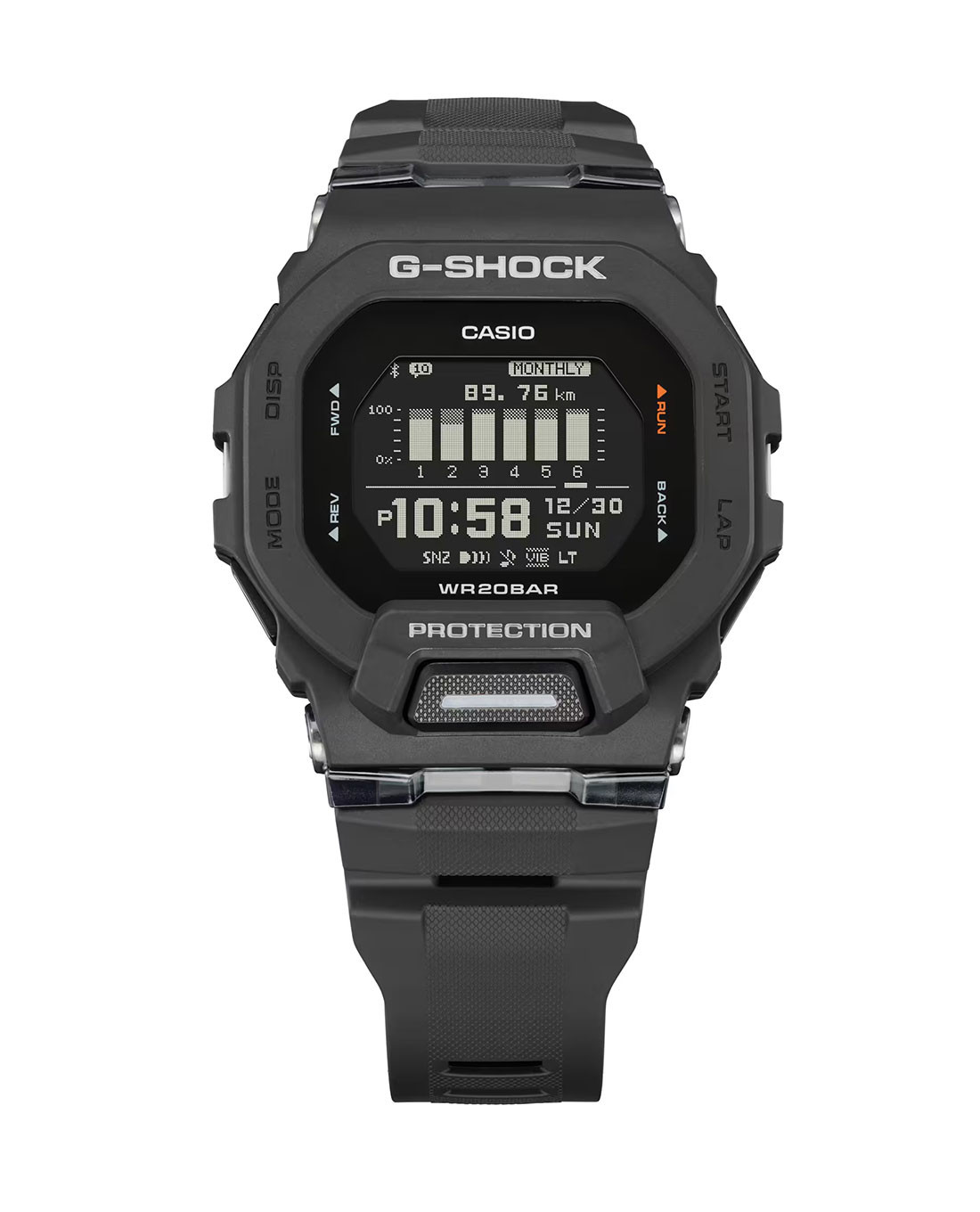 Casio G-Shock GBD-200, Schwarz, 2021, Sportuhr mit Bluetooth, Schrittzähler, Trainingsfunktionen und 20 Bar Wasserdichtigkeit. | Zustand: Gut | Farbe: schwarz