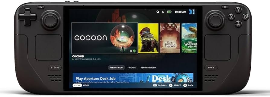 Valve Steam Deck OLED 1 TB schwarz, Tragbare PC-Spielekonsole mit 7,4-Zoll HDR | mit ladegerät | Zustand:: Sehr Gut | Farbe: schwarz