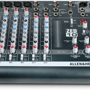 Allen & Heath ZED-10, Kompakter analoger 4-Kanal-Mixer mit USB-Audio-Interface und 2 Stereoeingängen | Zustand: Gut