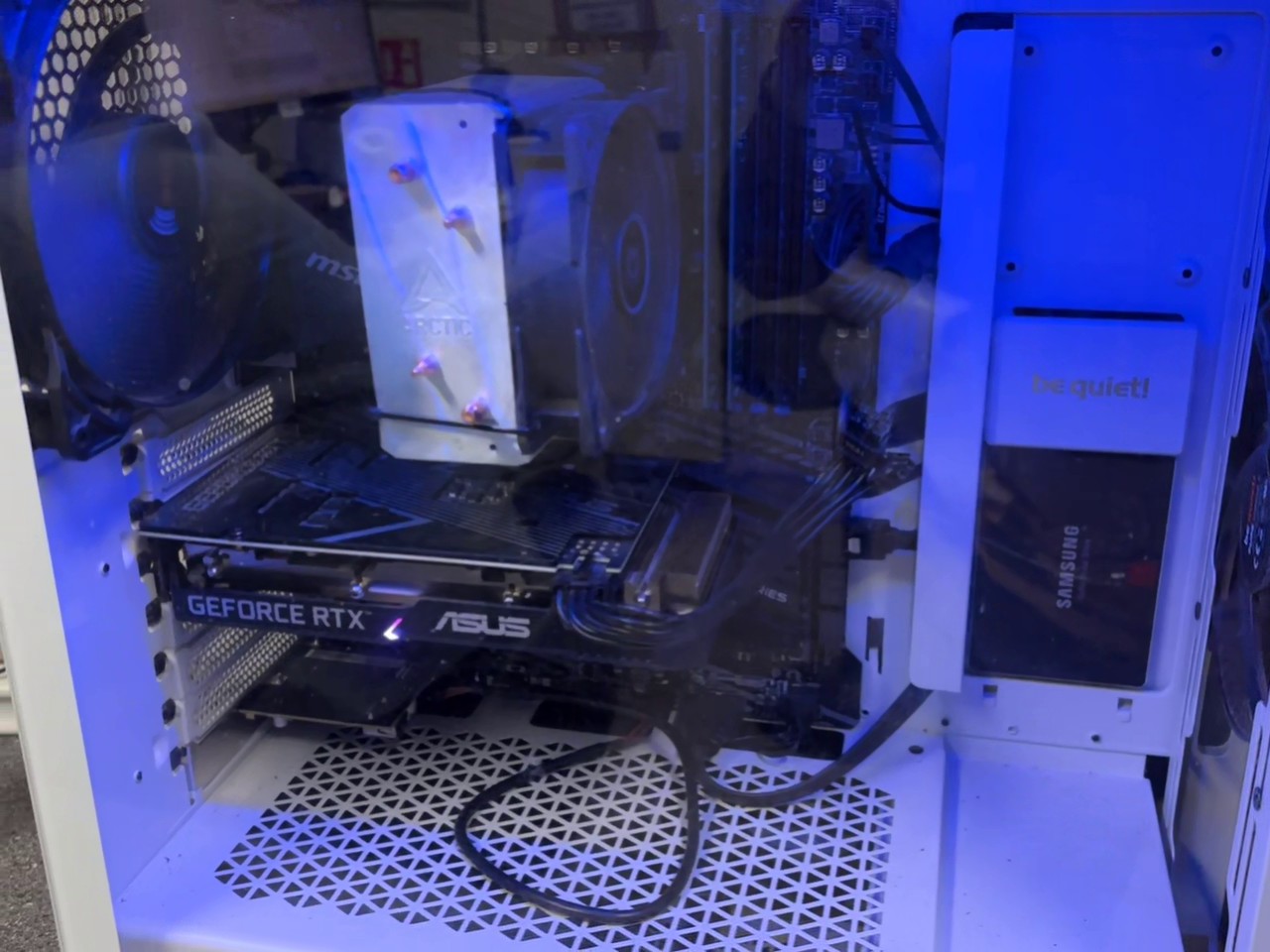 be quiet! Pure Base 500DX Weiß, Gaming-PC mit AMD Ryzen 5 3600, ASUS RTX 3060 12GB, 16GB RAM, 512GB SSD, ARGB und Glas-Seitenteil | Zustand: Gut – Bild 2