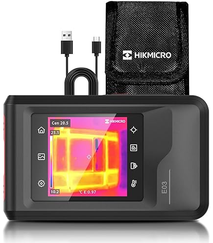 Hikmicro PocketE E03 Schwarz, Wärmebildkamera, OVP, 96x96 Pixel, SuperIR 240x240, -20 bis 350 °C, 25 Hz, Touchscreen, WLAN | Zustand: Sehr Gut – Bild 3
