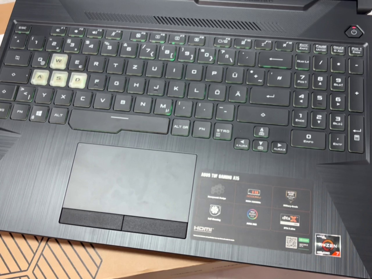 Asus TUF Gaming A15 FA506II, Ryzen 7, 2020, AMD Ryzen 7 4800H, GTX 1650 Ti, 8GB RAM, 512GB SSD, 144Hz Display, | Zustand: Sehr Gut – Bild 4