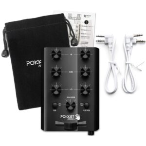 Pokketmixer Mini DJ-Mixer, Mobiler, passiver 2-Kanal-DJ-Mixer für Smartphones und MP3-Player, benötigt keine Stromversorgung. | Zustand: Gut | Farbe: schwarz