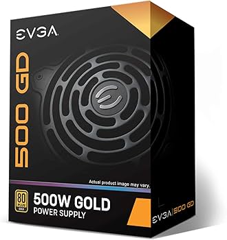 EVGA 500 GD 500W Netzteil Schwarz, ATX-Netzteil, 80 PLUS Gold zertifiziert, nicht modular, 120mm Lüfter, 500 Watt Leistung | Zustand: Wie Neu