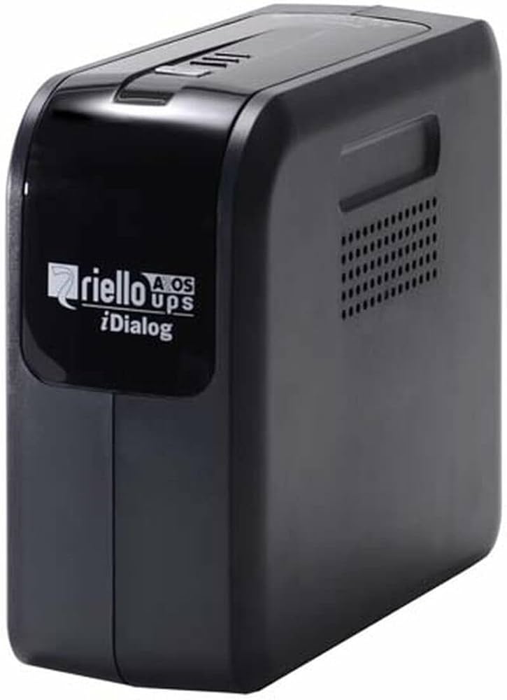 Riello iDialog IDG 800, Off-Line USV-Anlage, 800VA | 480W, 4x IEC-Ausgänge, USB-Schnittstelle, kompakter Tower-Standgerät | Zustand: Neu