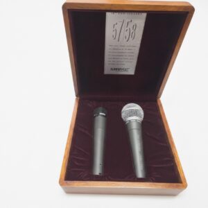 Shure SM57 & SM58 75th Anniversary Set, Limitiertes Mikrofon-Set in originaler Holz-Präsentationsbox, dynamische Mikrofone, Sammlerstück | Zustand: Gut