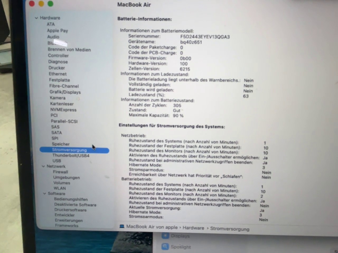 Apple MacBook Air M2 2022 Mitternacht, Apple M2, 8 GB RAM, 500 GB SSD, 13,6 Zoll Liquid Retina Display, 305 Zyklen | Zustand: Gebraucht – Bild 4